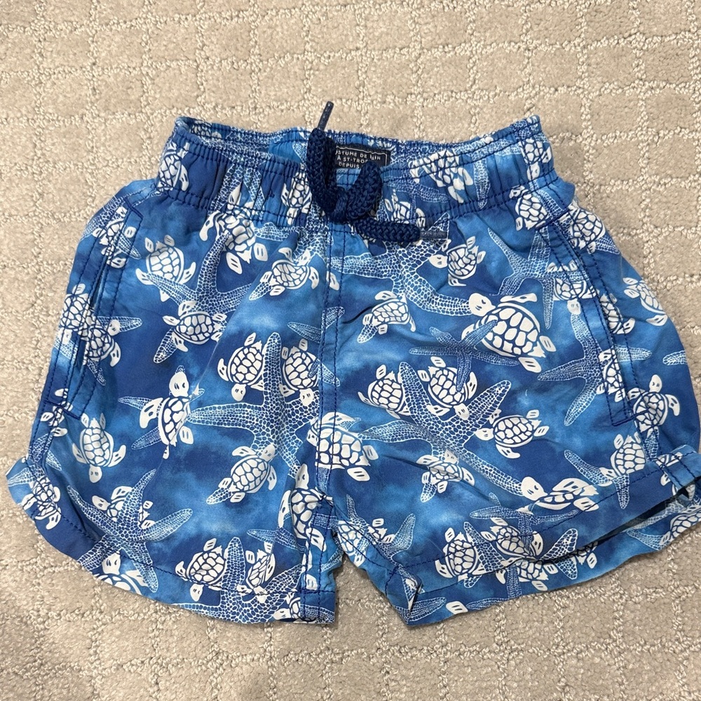 Vilebrequin Blue Turtle Print Swim Shorts